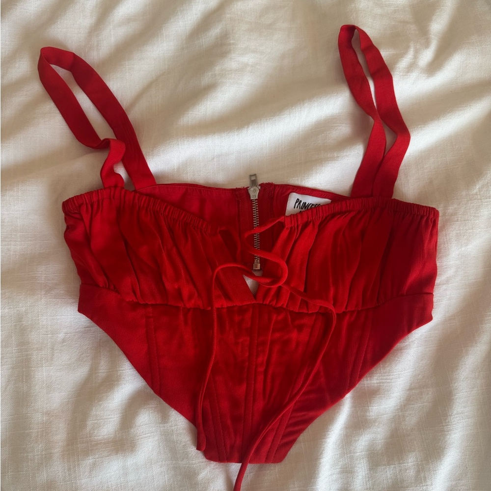 Princess Polly Red Corset Top